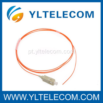SC fibra multimodo óptica cabo de remendo, SC fibra óptica Pigtails baixa perda de inserção